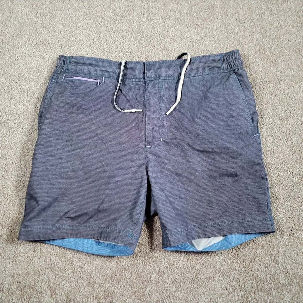 Robert Graham Mens Classic Fit Swim Trunks Size 38 Gray Lined Stretch Beach Surf